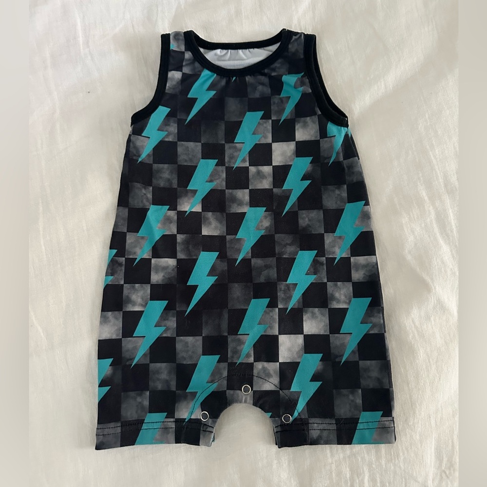 Checkered Romper - Skater, Athleisure, Sleeveless, Toddler